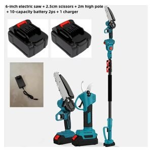 Makita aku set testera + makaze 88v dve baterije sa teleskopom