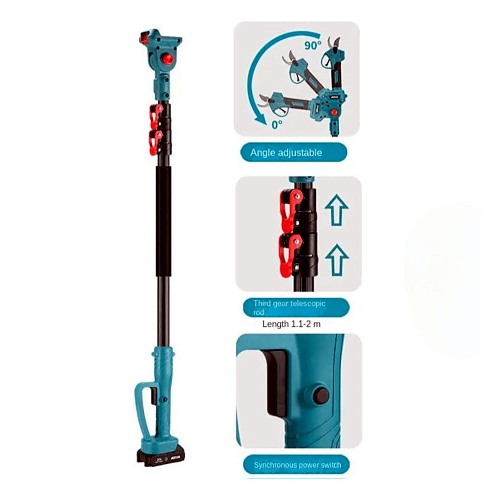 Makita aku set testera + makaze 128v dve baterije sa teleskopom